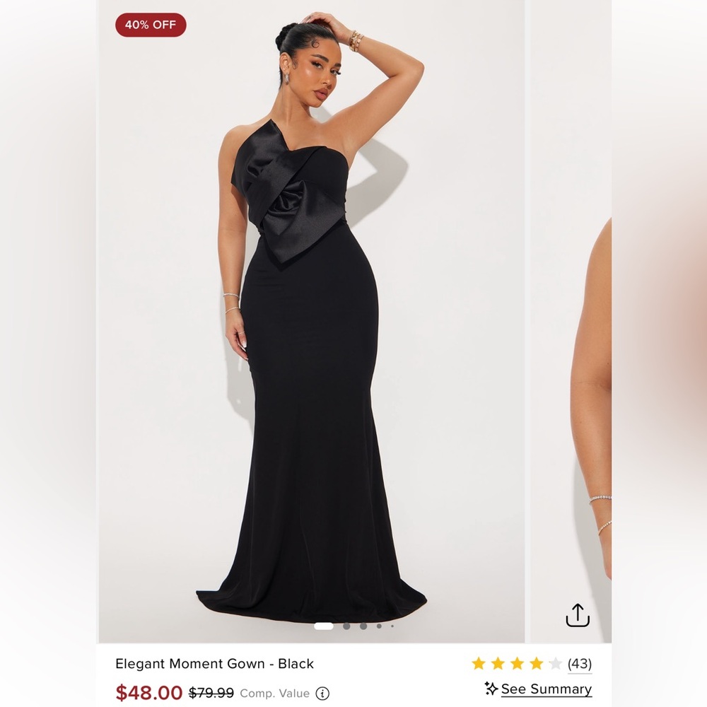 Elegant moment gown black